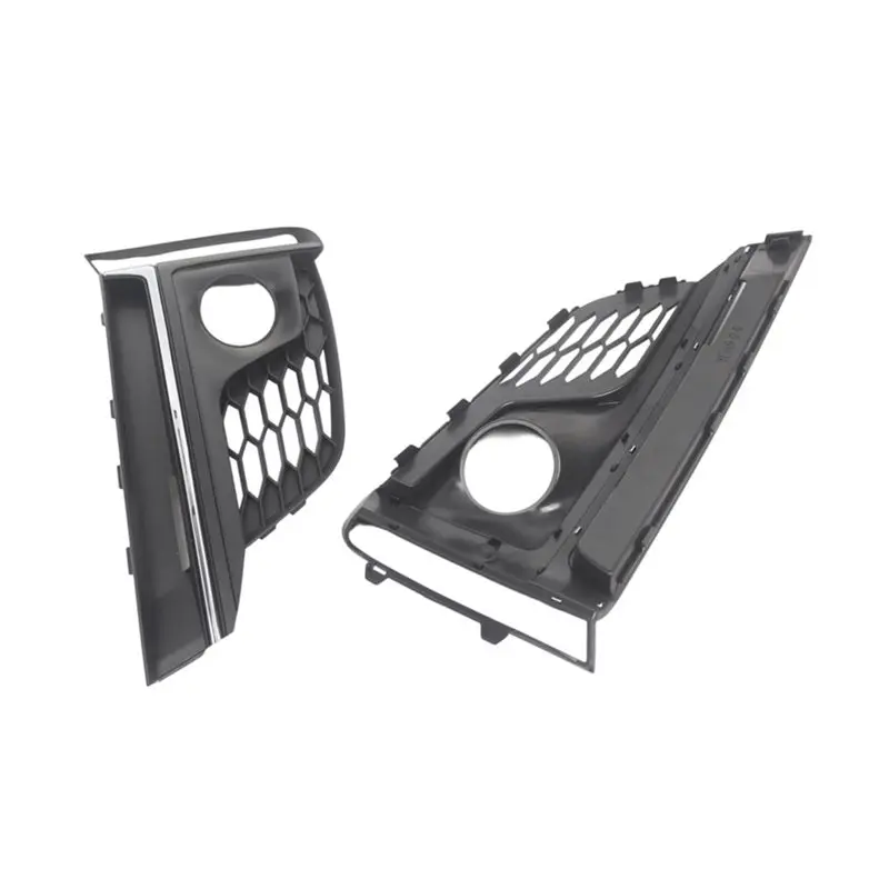 A13Z-Front Bumper Lower Grille Fog Light Cover Bezel ACC Hole 8W6807681F 8W6807682F For A5 S5 S-Line 2017- 2019