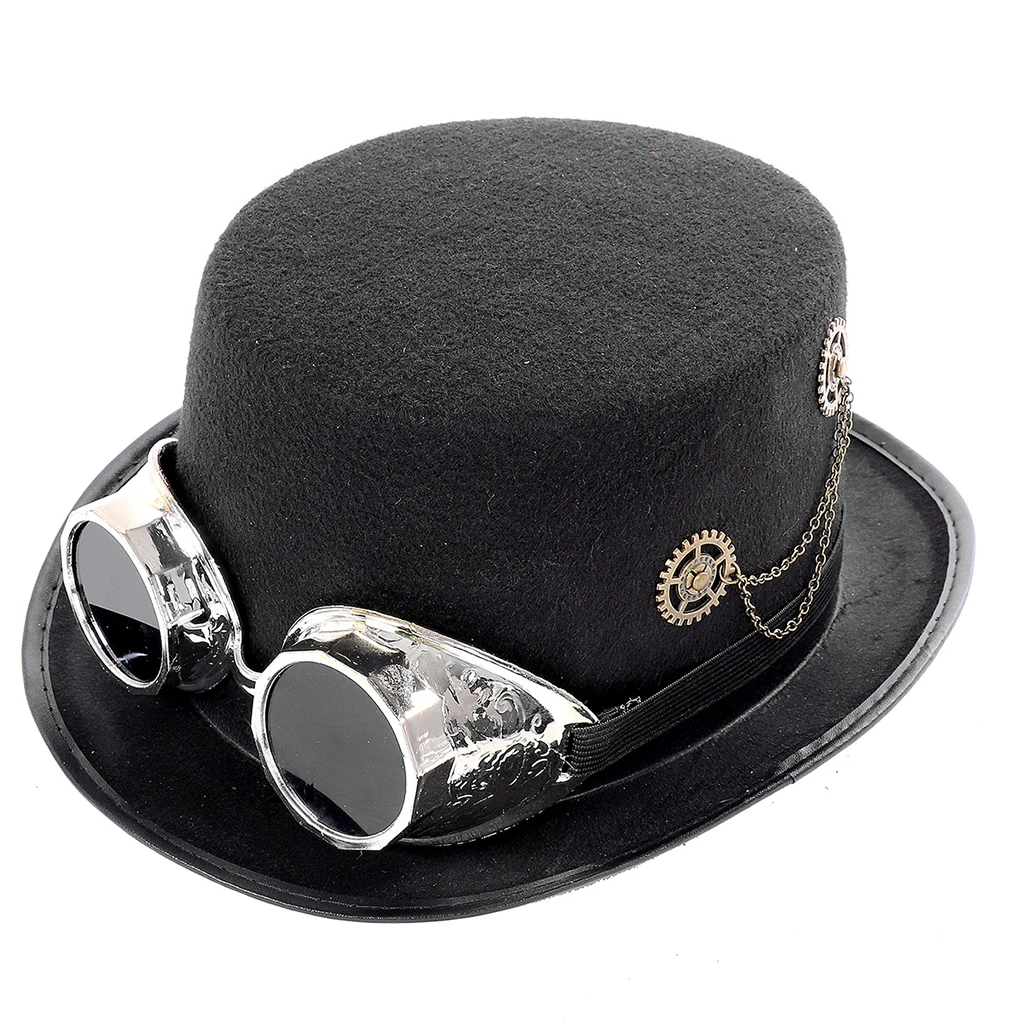 1PC Black Novelty Steampunk Hat Unique And Stylish Accessory For Any Occasion Costume Hat Premium Cap