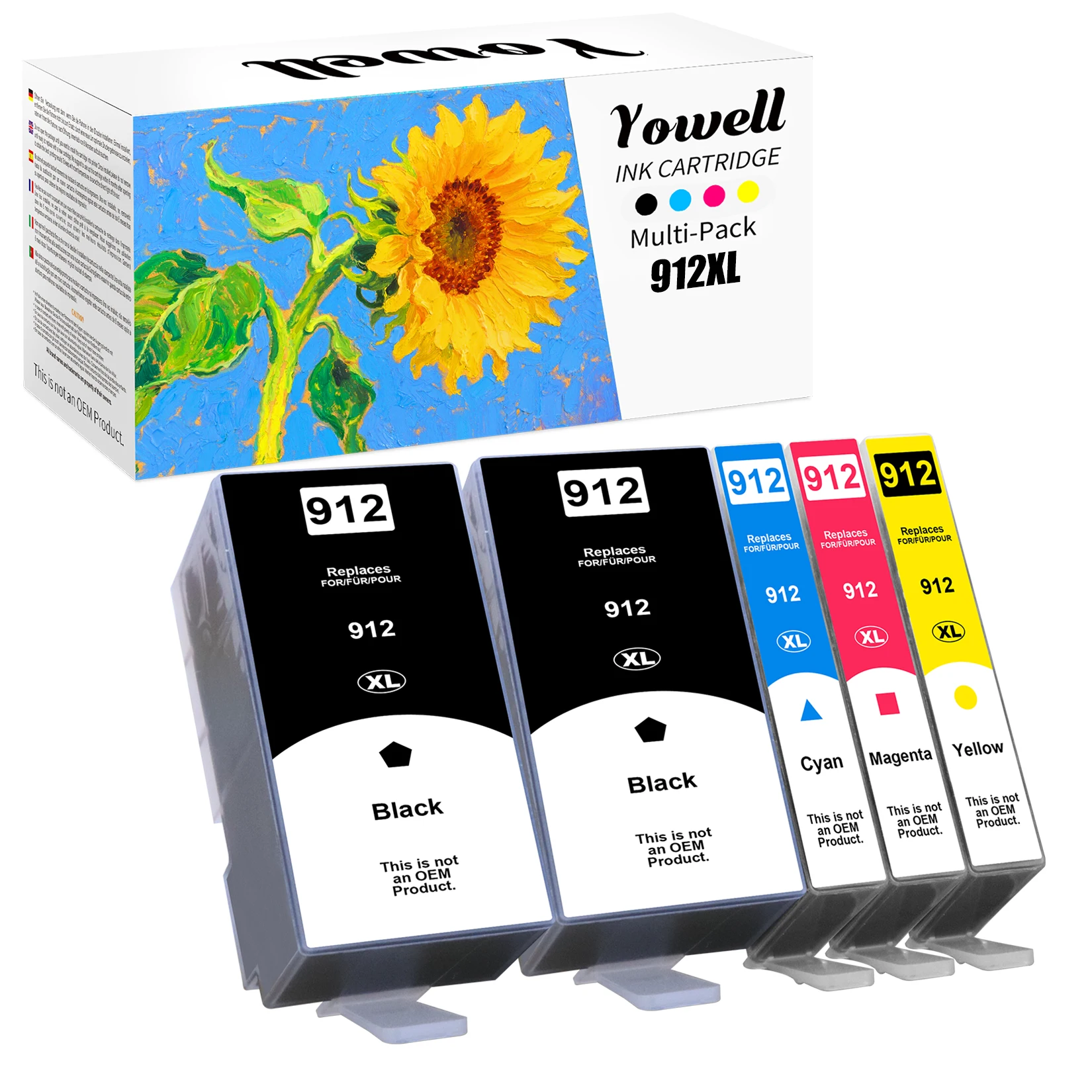 Yowell 912XL Multipack Kompatible Tintenpatronen Ersatz für HP 912 XL 912XL für HP Officejet Pro 8022 8020 8012 8010 8014 – Detail 1