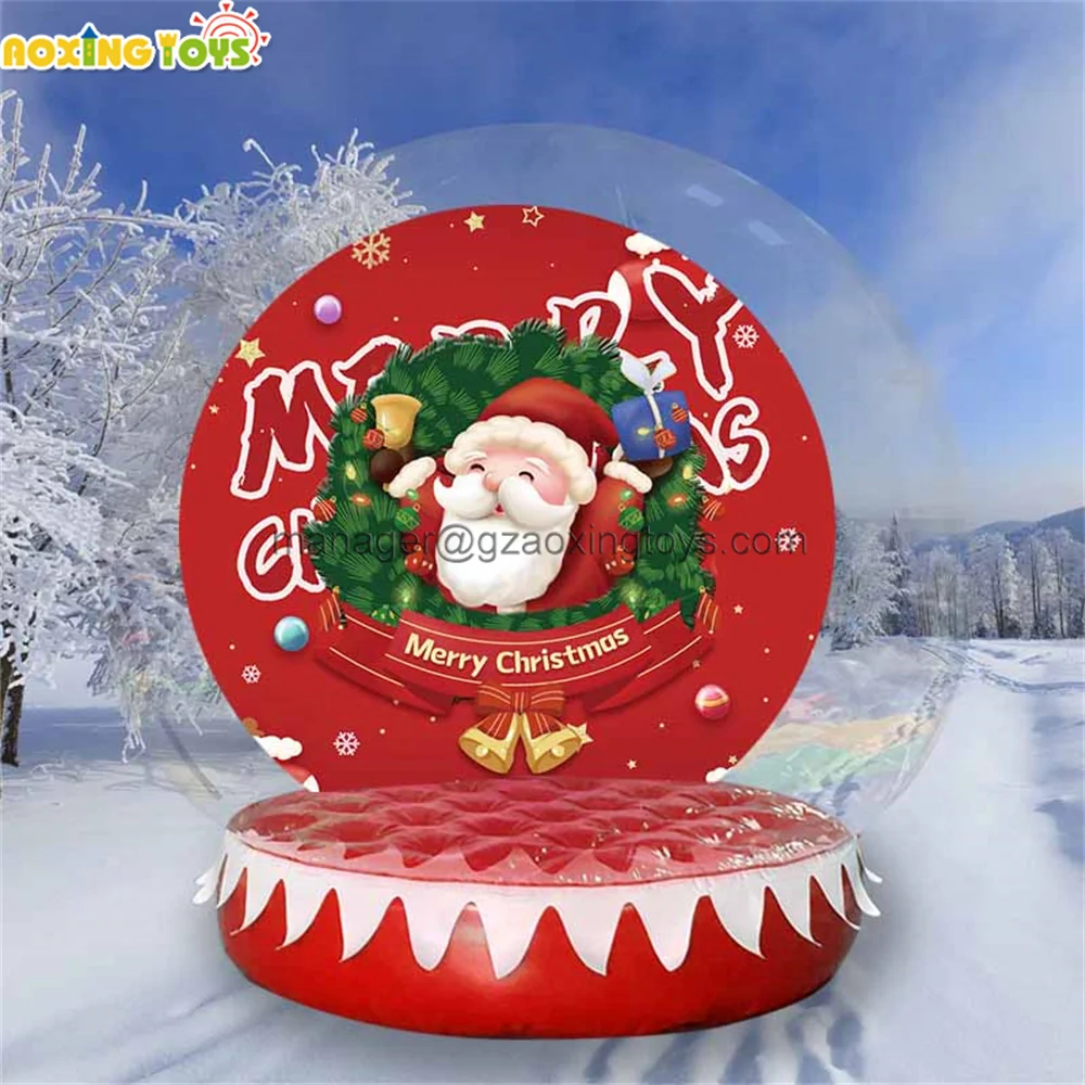 2/3/4M Outdoor Giant Christmas Decorations Inflatable Snow Globe Bounce House Photo Booth For Festival Party Events