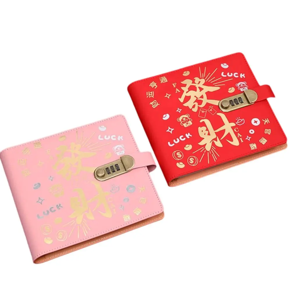 

With Password Lock 100 Envelopes Money Saving Challeng PU Save Money Savings Binder Reusable Waterproof Money Collection Book