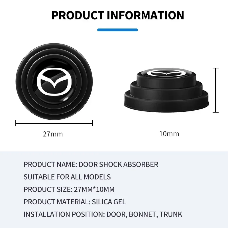 Car Door Shock Cushioning Anti-collision Pad for Mazda 3 bk bl bj bn 323 Axela Atenza CX-3 CX-4 CX5 CX-7 CX-9 Auto Accessories