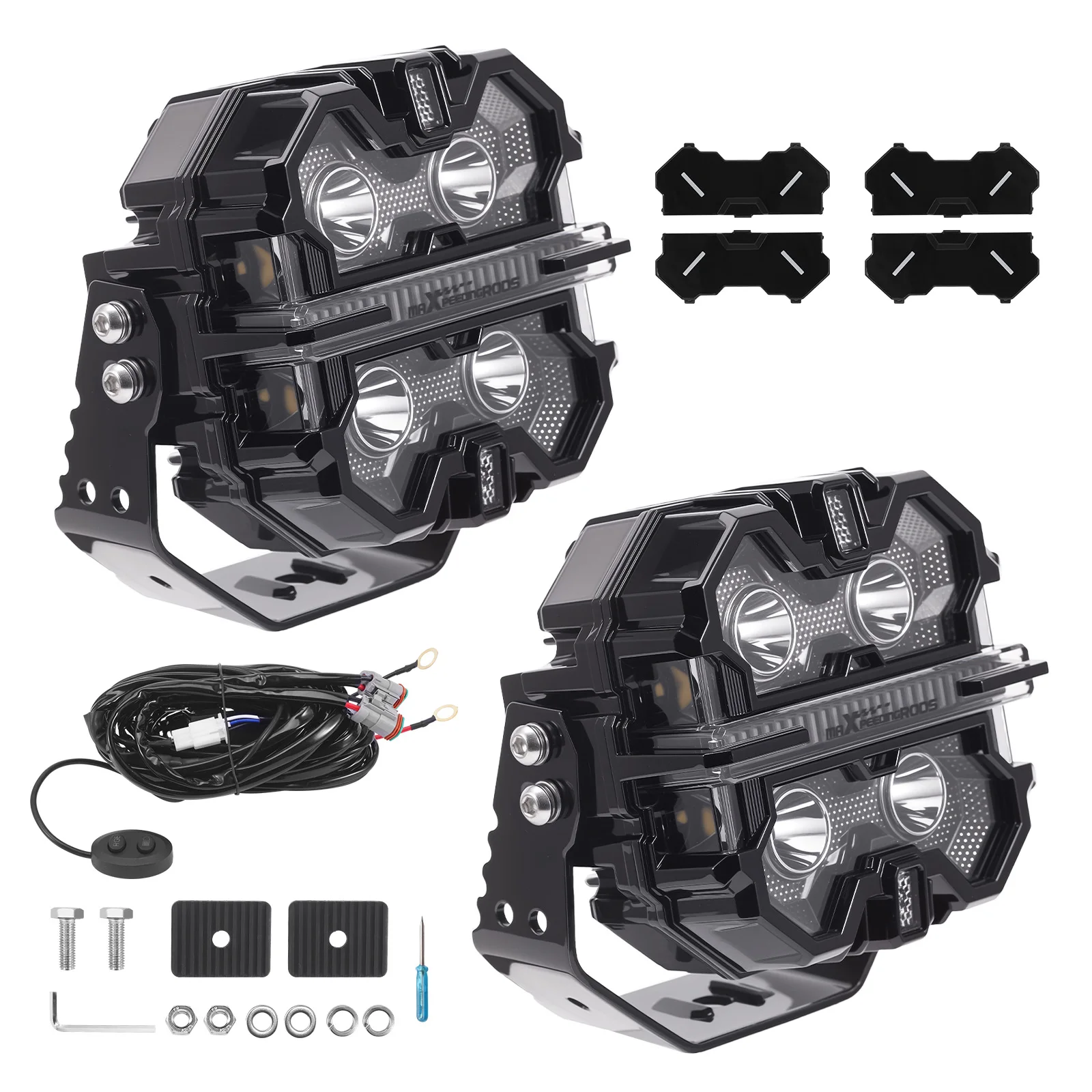 

MaXpeedingrods Brand New Supplier Universal 5inch LED Fog Driving Headlights 212W White Amber DRL RGB for Off-road 4X4 SUV Car