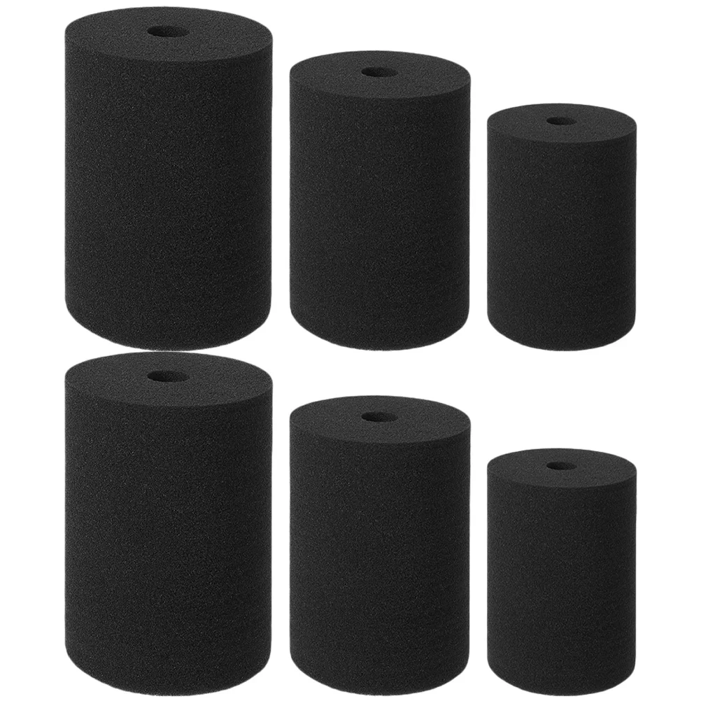 6 Pcs Daubers Cylindrical Sponge Sponges Inserted Roller for Face Black Cup Turner Rotary Tool