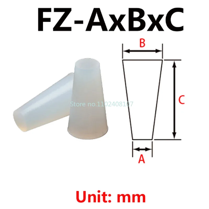 Black/Transparent High Temperature Resistant Conical Silicone Rubber Plug Threaded Silicone Rubber Solid Seal Plugs