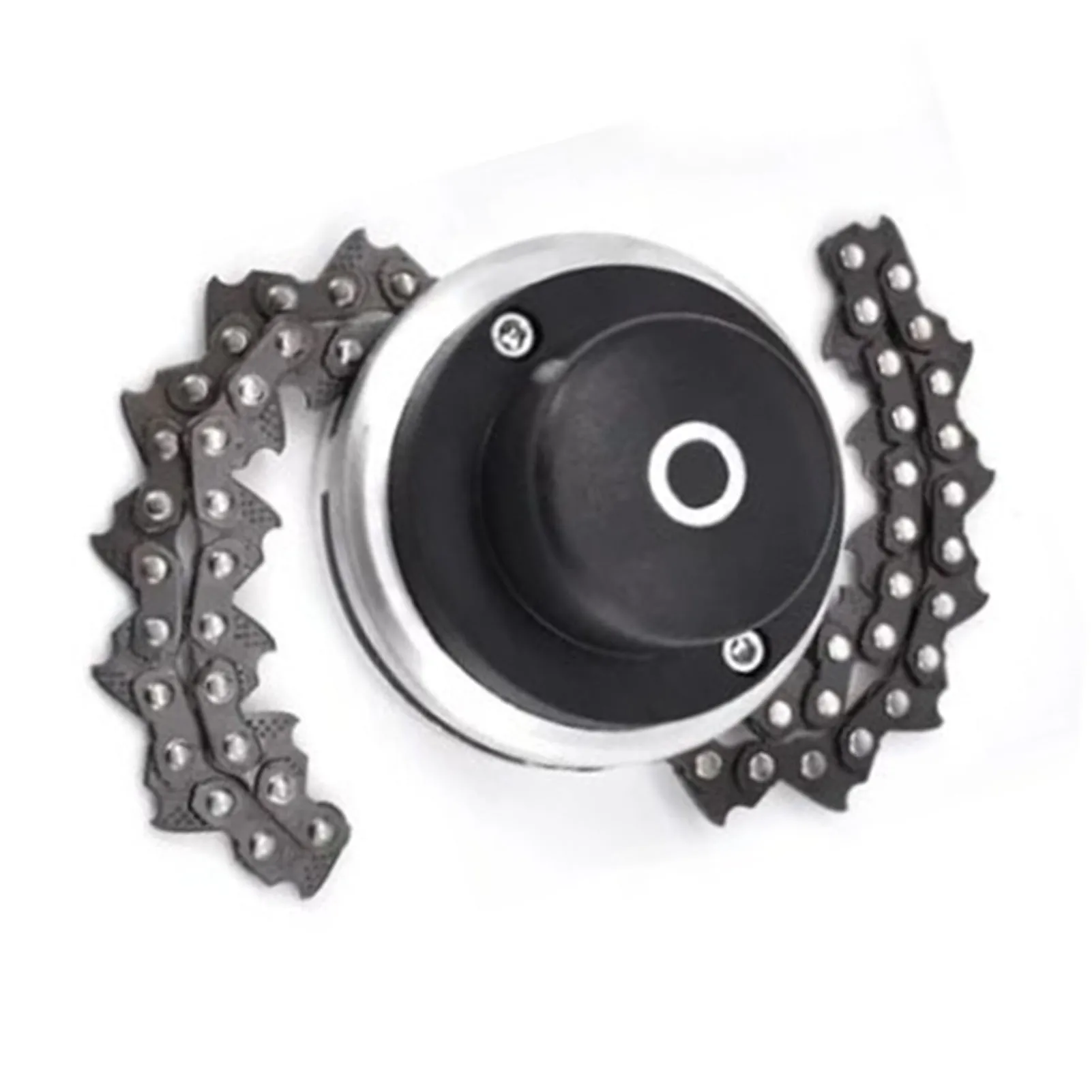 

Цепная триммерная головка, сменная головка резки травы, марганцевая сталь, головка газонокосилки, 1-дюймовая головка триммера с отверстием, замена головки цепного триммера