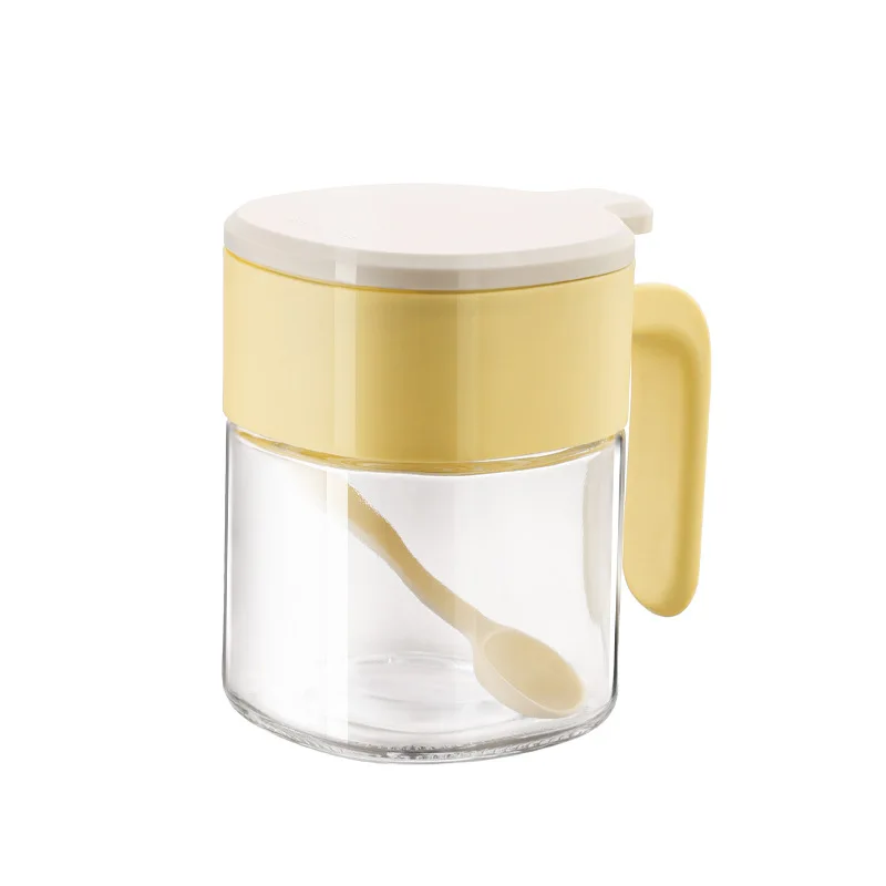 

LTT Kitchen Seasoning Bottle Household Glass Seasoning Jar Moisture-proof Sealed Seasoning Bottle with Spoon