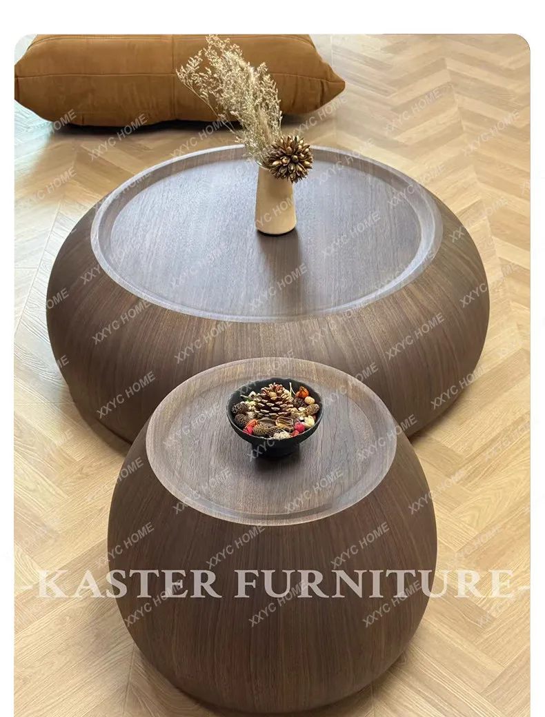 

Minimalist round coffee table living room small household high-end atmospheric coffee table