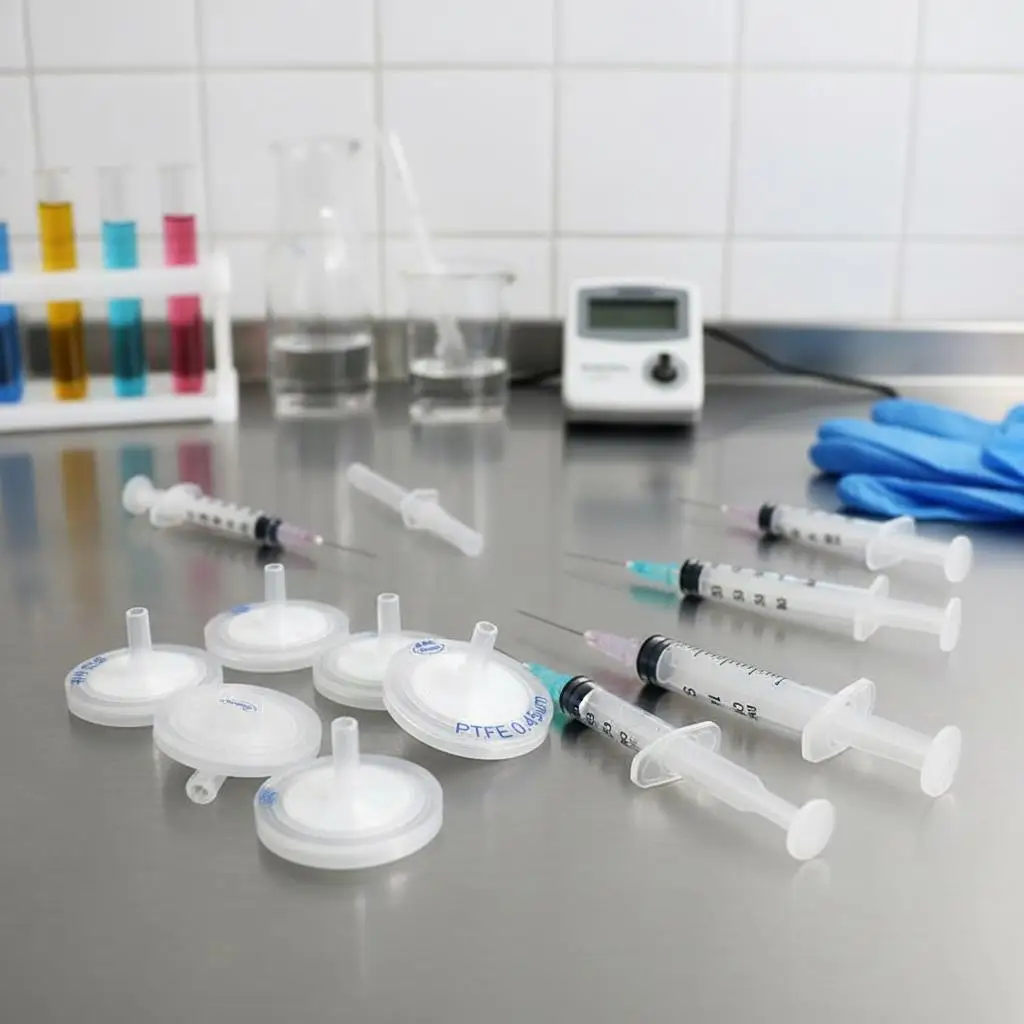 20pcs 13mm 25mm Disposable Micro Sample Syringe Filter with Nylon/PTFE Membrane Lab Liquid Chromatography or Ion Chromatograph
