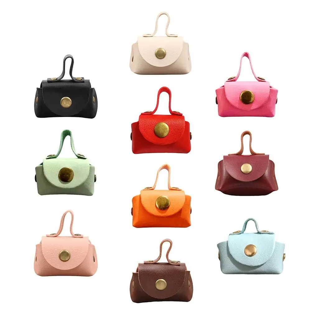 Durable PU Leather Coin Purse Decorative DIY Mini Storage Bag Multi-function Small Gift Personal Storage