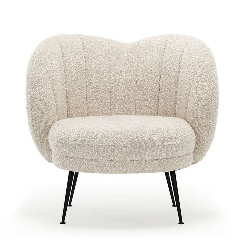 

Lamb wool fabric single sofa