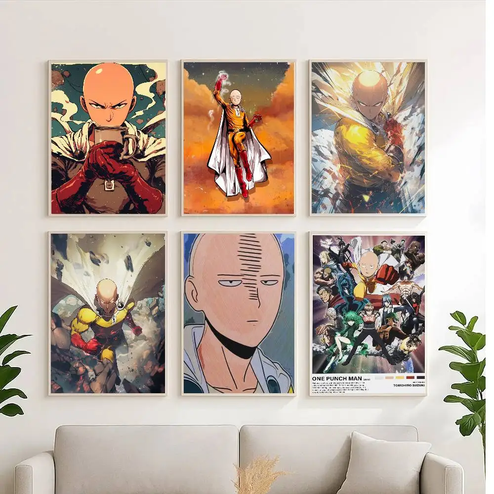 1 قطعة واحد لكمة رجل Saitama أنيمي المشارك عالية الجودة طباعة مقاوم للماء جدار الفن ملصق لشريط غرفة المعيشة ديكور هدية