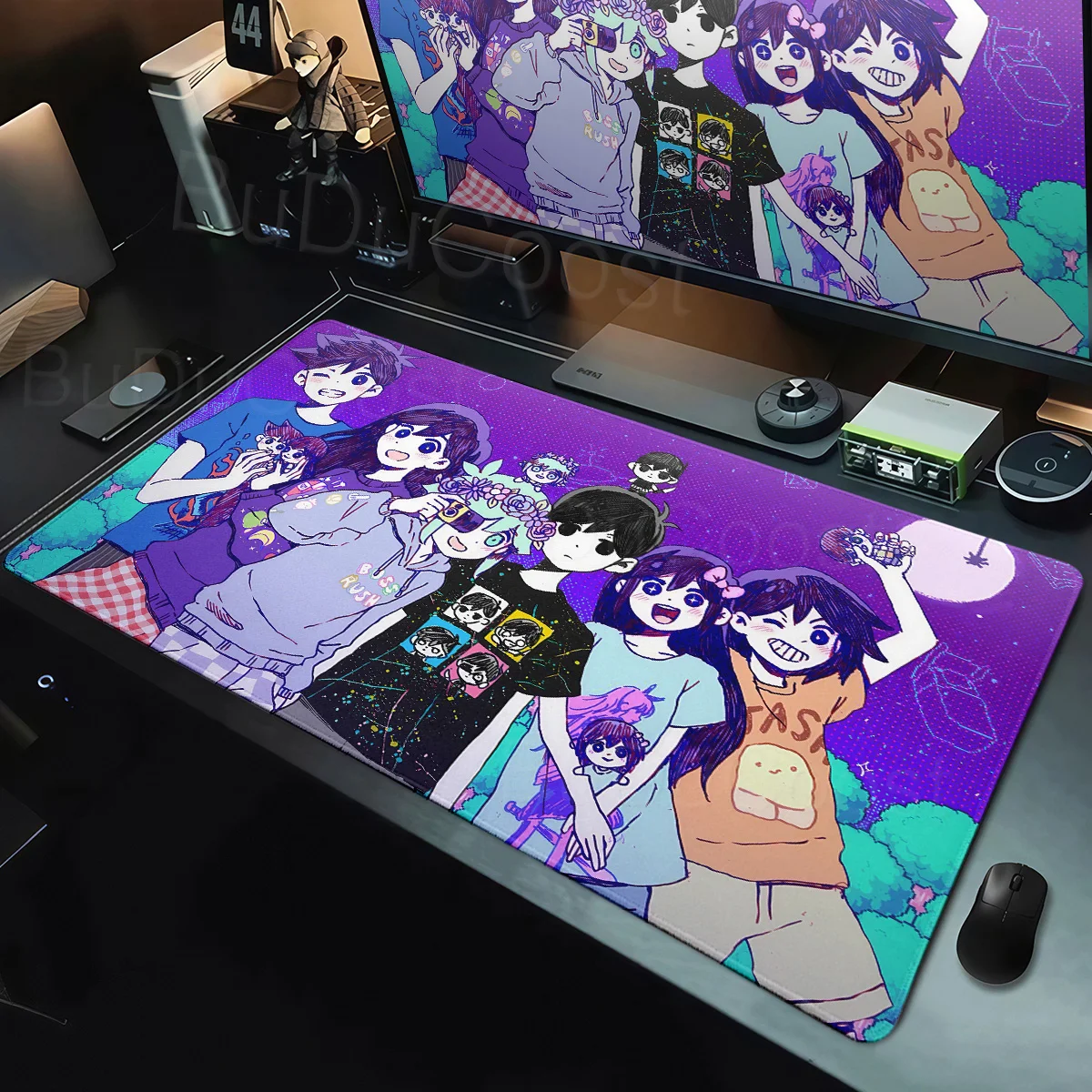 XXL Hot Game Omori Mousepad PC Gaming Computer Keyboard Speed Deskmat Rubber Washable Non-Slip Lock-Edge Home Office Accessories