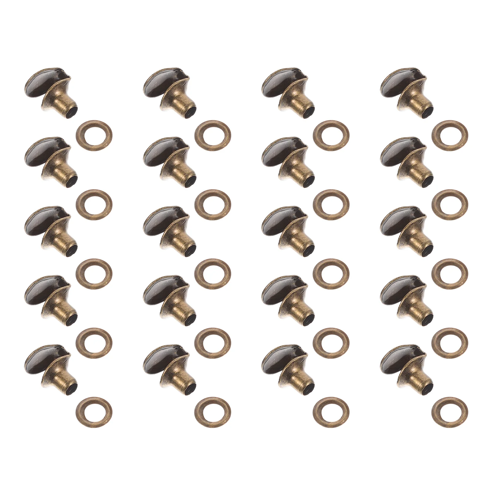 

20 Pcs Boot Decorative Accessories Shoestring Hooks Rack Sports Fixing Supplies Brass Buttons Boots Shoelace Work