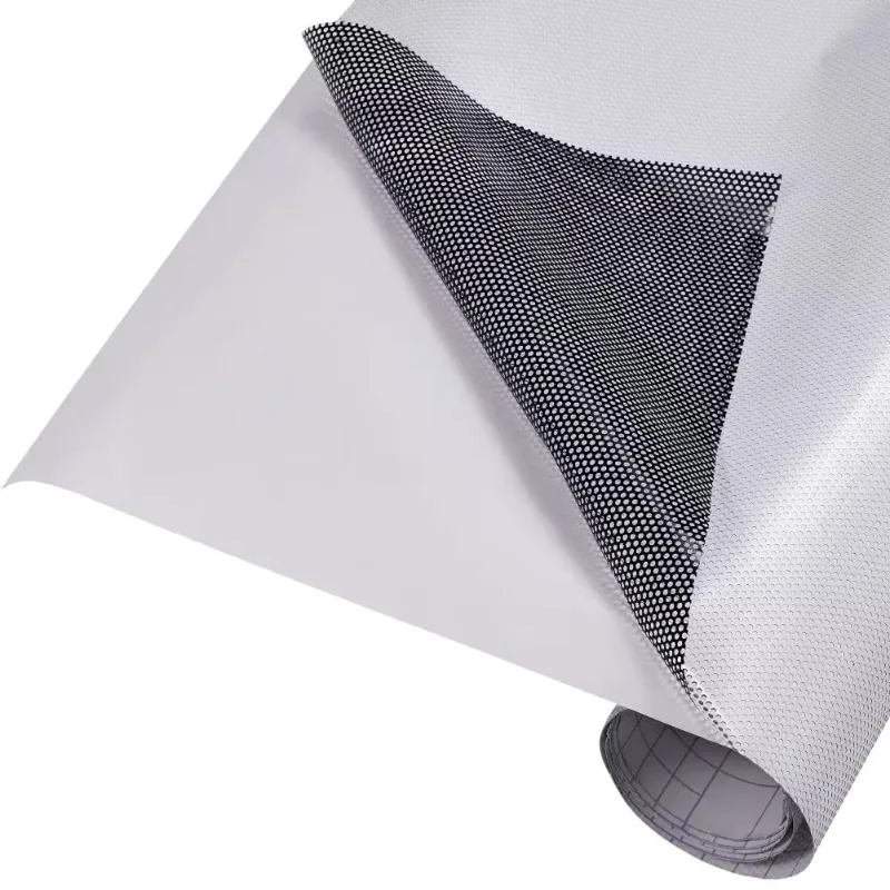 Mini Blind Decorative Film with UV99, Horizontal Stripe Frosted Glass Film for Privacy and Sun Protection
