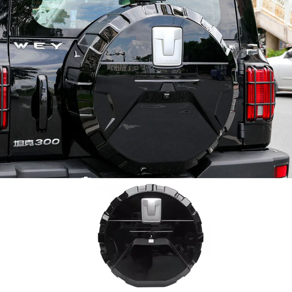 

For 2021-2025 Tank 300 Mecha Style Spare Tire Cover, Full Enclosure Rear Door Dummy Spare Tire Protector Shell, Off-road Decorat