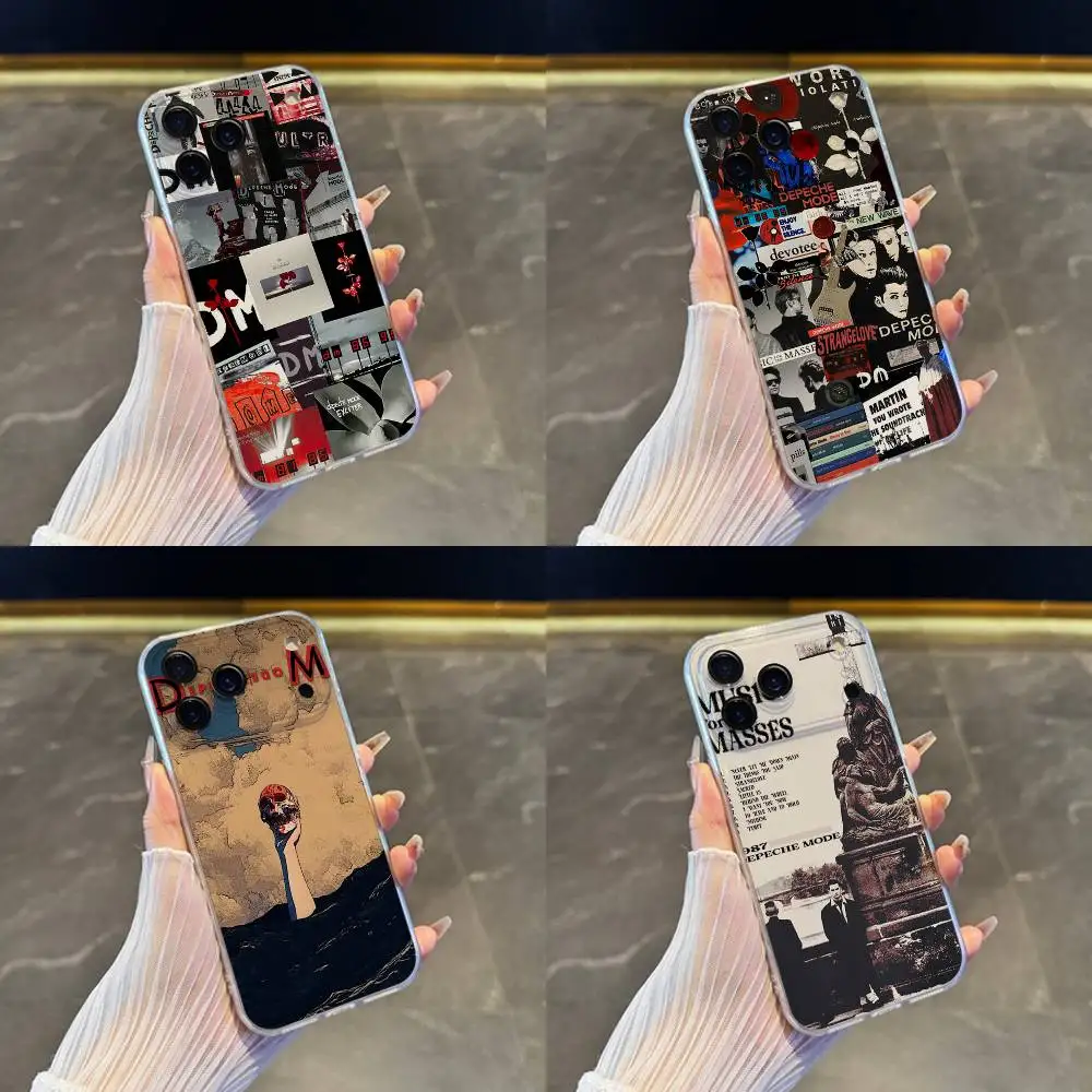Чехол для телефона D-DepecheS Mode для iPhone 17,16,15,14,13,12,11 Pro,Max,Plus,X,XS,XR,SE4,E Mini, прозрачный мягкий чехол