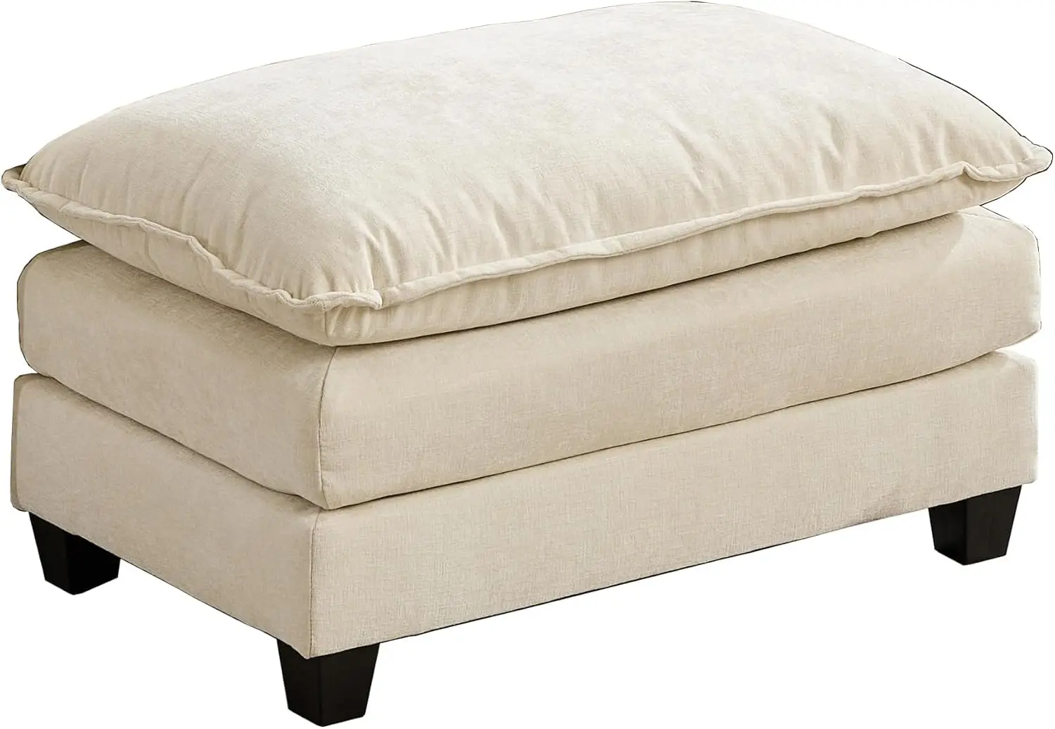 Green Cloud Sectional Sofa, Comfy Modular Couch with Ottoman, L-Shape Corner Sofa for Living Room Apartment, Beige, Customized