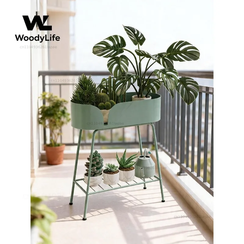 balcony-wrought-iron-flower-rack-flower-rack-floor-to-ceiling-potted-plant-rack-floor-to-ceiling-plant-rack