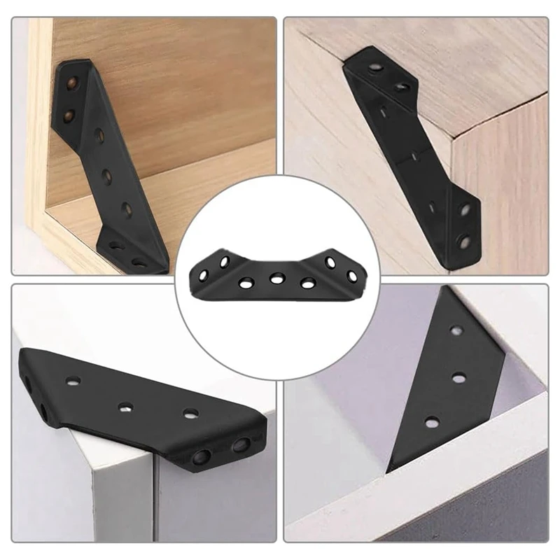 Universal Stainless Steel Furniture Corner Connector, Corner Fastening Connector Furniture Triangular Support Rack