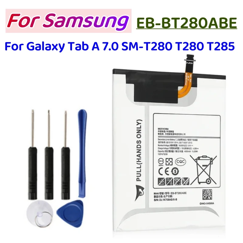 EB-BT280ABE 4000mAh Replacement Battery For Samsung Galaxy Tab A 7.0 SM T280 T285 SM-T280 Bateria Tracking Number