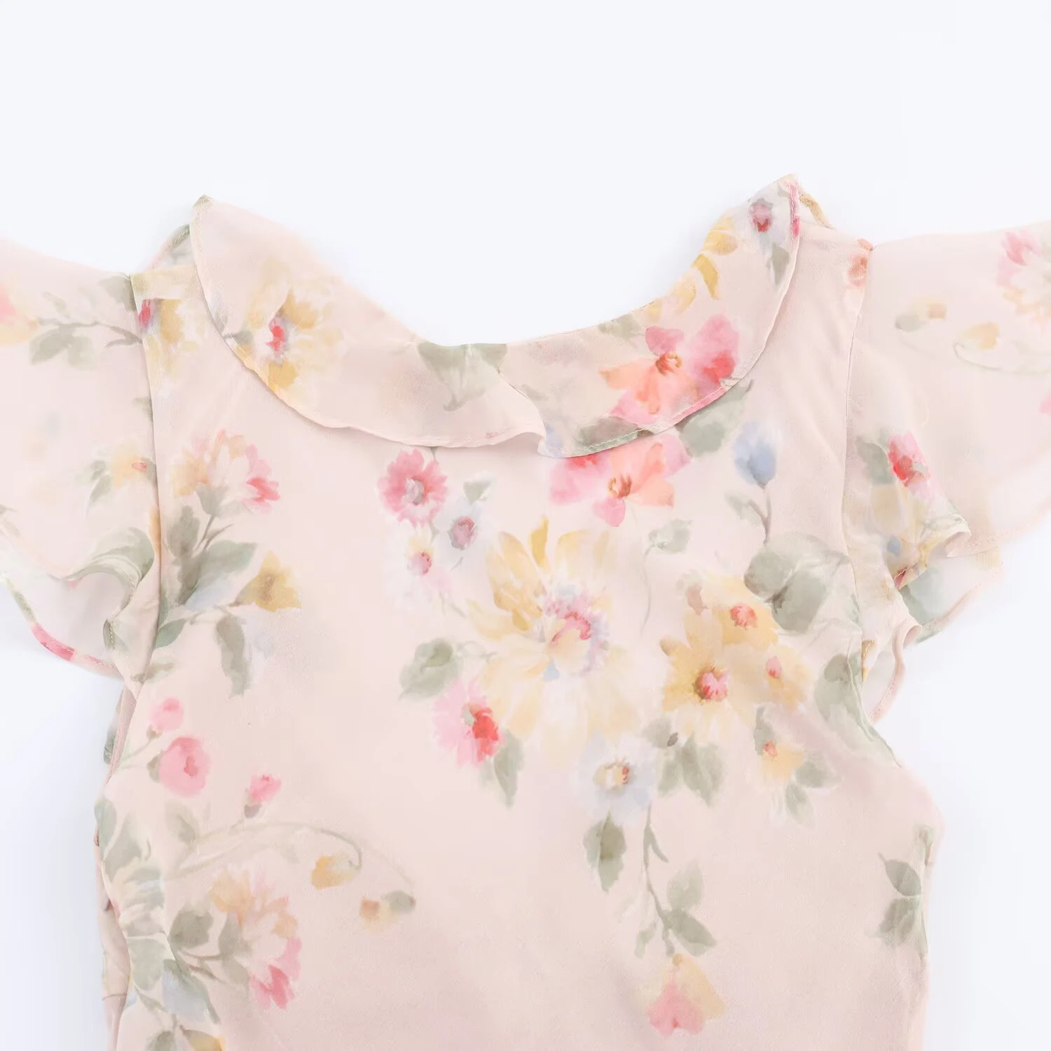 DEEABAE Autumn new women's clothing fashionable temperament sexy flower V-neck short sleeved MIDI dress