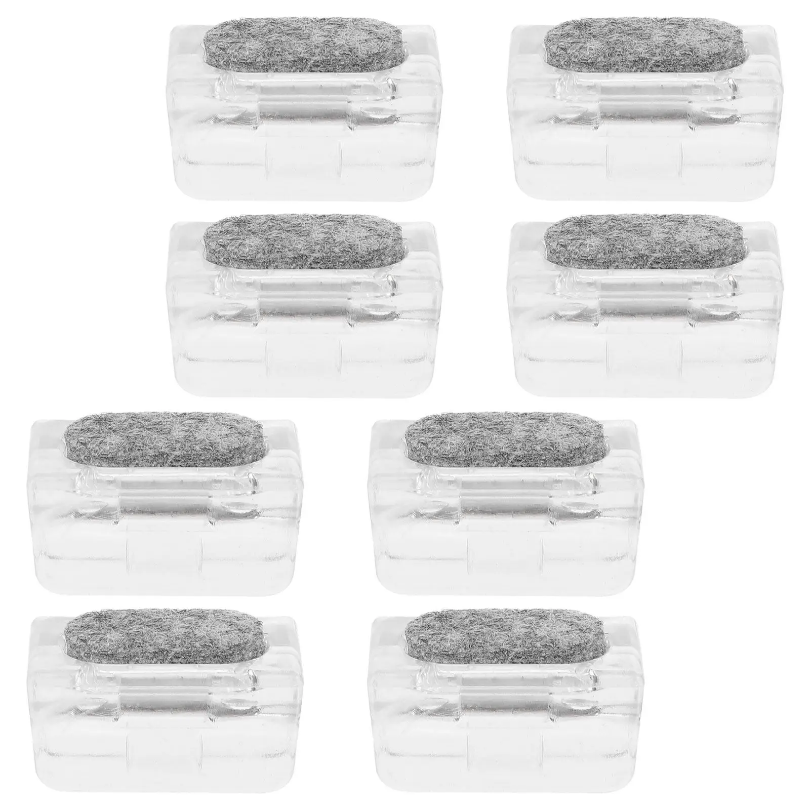 8Pcs Chair Floor Protectors Felt U-Shaped Clip-on Caps for 12Mm Round Tube Legs Non-Slip Furniture Glides Chair Feet Caps