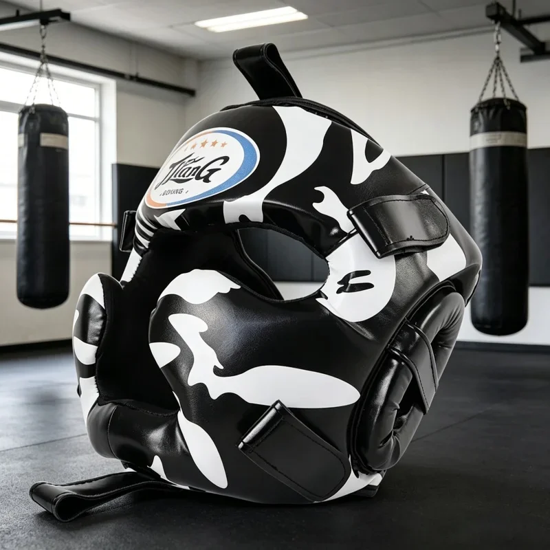 

Children Adults Boxing Taekwondo Head Protector PU Leather Shock-reducing Safety Helmet Training Sport Protective Gear Equipment