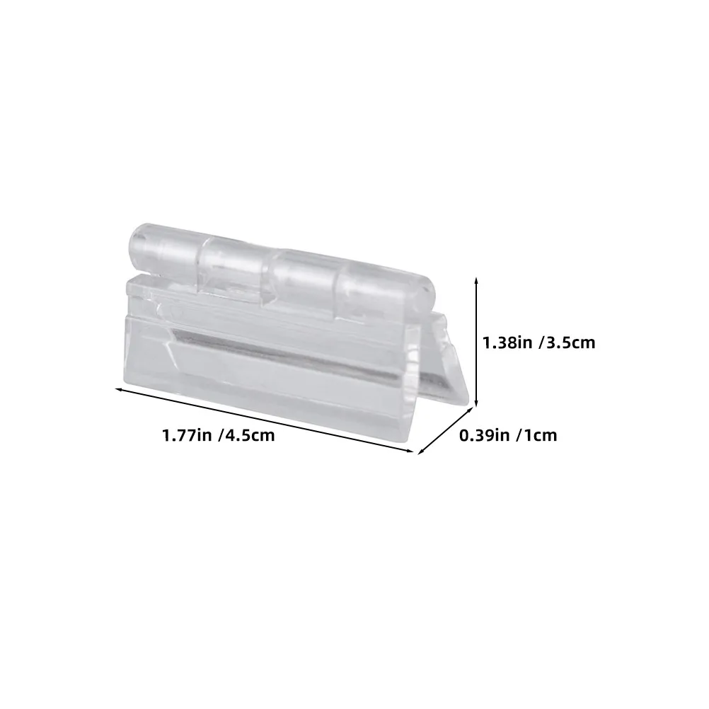 12Pcs Clear Acrylic Hinges Transparent Cabinet Door Hinges for DIY Furniture Drawers Shelves Craft Projects Self-Adhesive