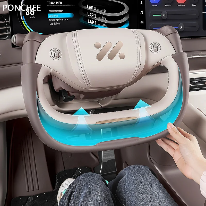 For IM Motors MG IM6 2026 Half-panel Steering Wheel Cover All-Season Universal Cover Automobile Modification Supplies