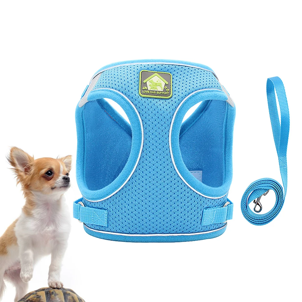 

Chest Strap Dog Leash Breathable Pet Harness Vest Reflective Puppy The Easy to Clean