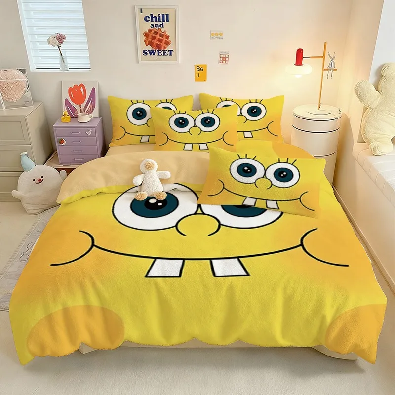 

Bottom Ocean Adventure Bedding Set, Funny Sea Creature Duvet Cover and pillowcase, Friendship & Fun Theme Home Decor