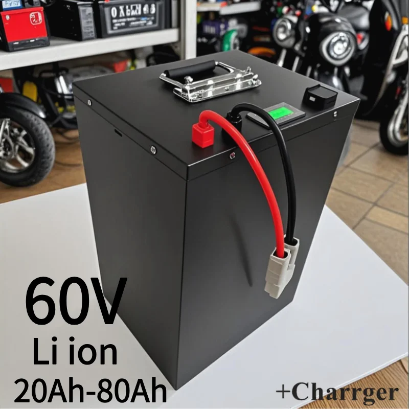 60V Lithium Li-ion Battery 20Ah 30Ah 50Ah 60Ah 70Ah 80Ah for 1000W 2000W 3000w Two-Wheeler Riskshaw Golf Cart Skateboard