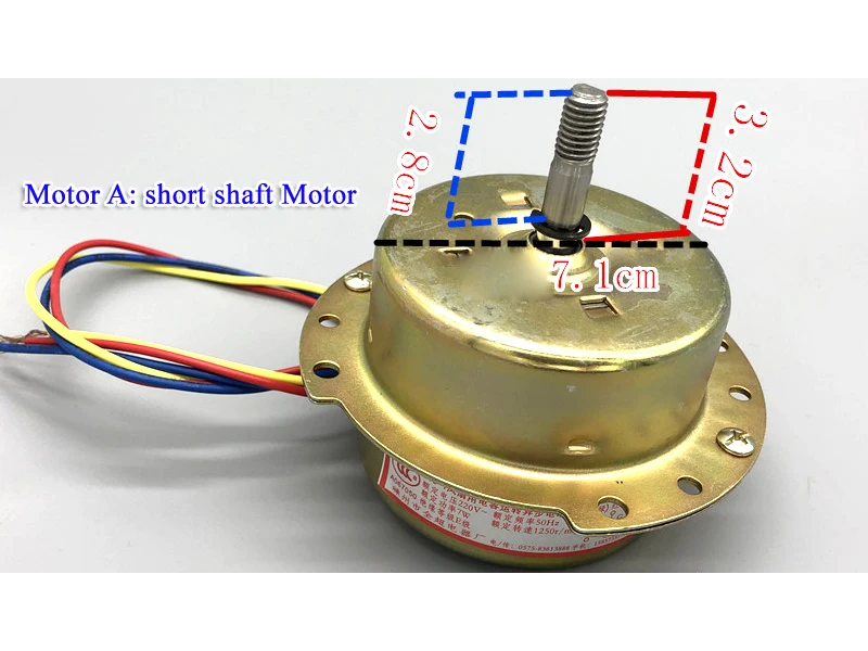 220V 50Hz 7W 1250rpm YYHS-30 Pure copper wire forward and reverse motor For ventilating fan