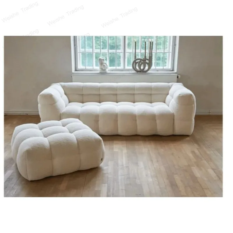 Minimalist Waterproof Living Room Sofa Modern Couch Elegant Relaxing Living Room Sofa White Puff Sofy Do Salonu Home Furniture