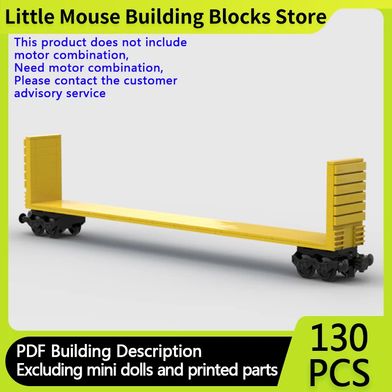 City Car Model MOC Building Bricks Railway Bulkhead Flatcar Modular Technology Gifts Holiday Assemble Toys Suit Display