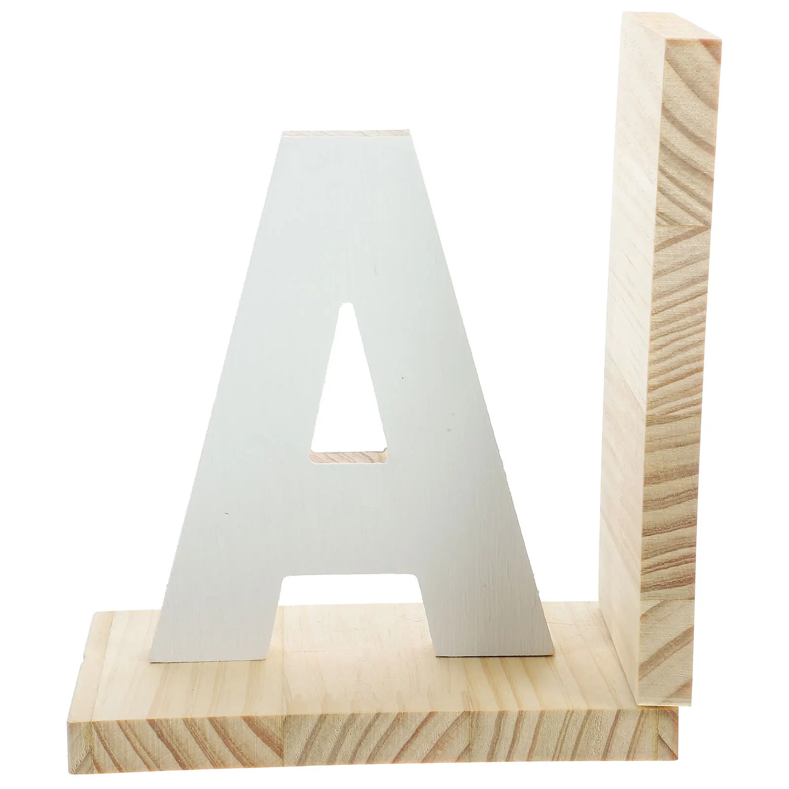 

Wooden Bookend Letter A Shaped Book Holder Non-Slip Base Shelf Organizer Reading Desk Storage File Book Stand