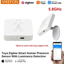 WIFI/Zigbee 5.8G Smart Human Presence Sensor Luminance/Distance Detection Tuya Smart Life APP Home Automation For Alexa Google