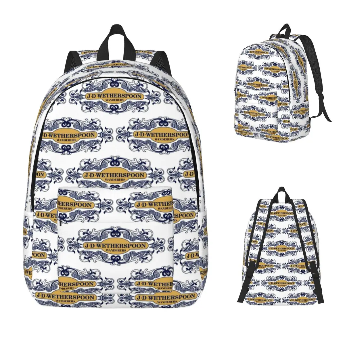 Wetherspoon Wanderers Shirt Backpack Daypack Large Capacity Boys Girls BookBag School Bag Shoulder Bags for Men Women