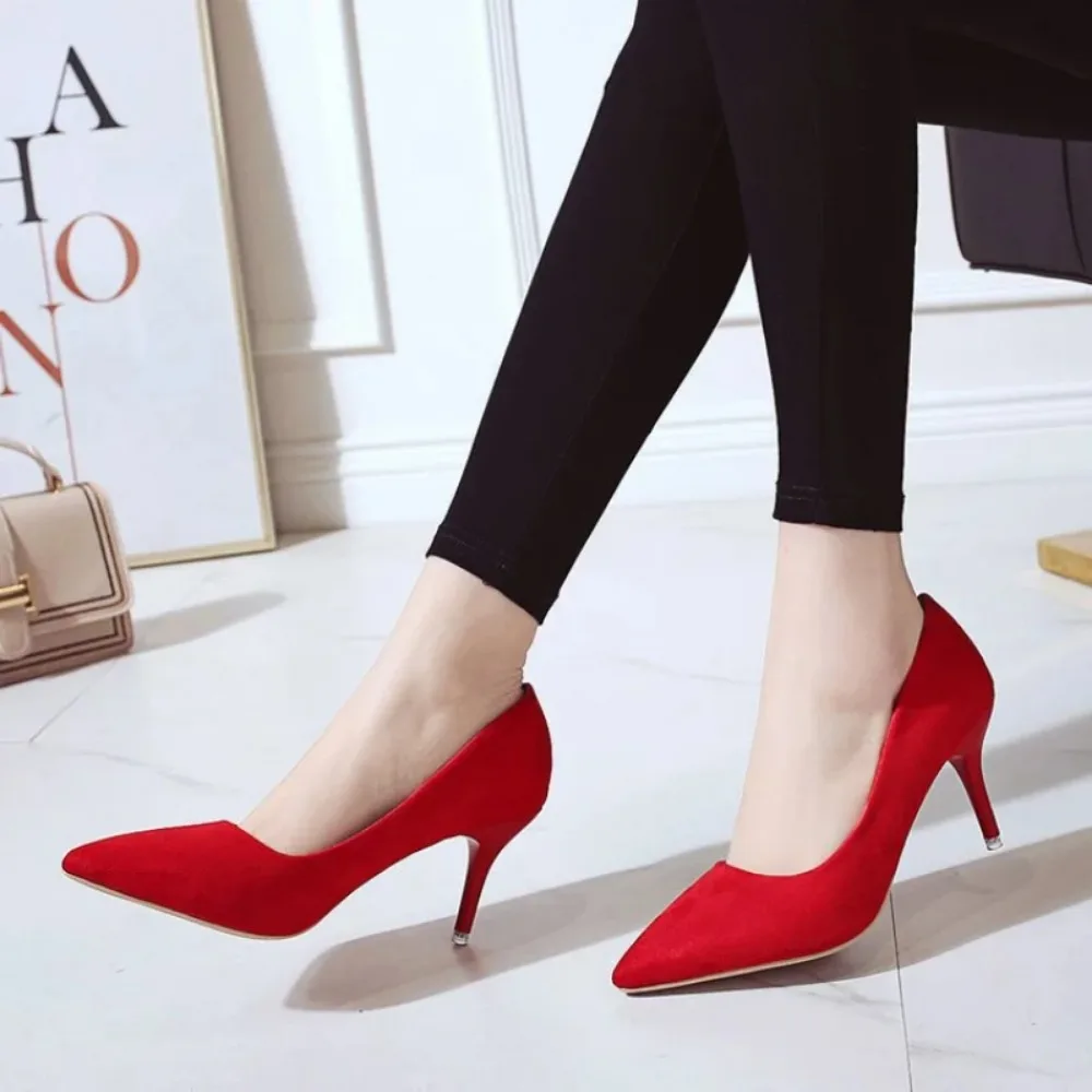 High Heels for Women Pumps Fashion Spring Autumn New Slim Heels for Professional Work Shoes Black Women Shoes Super Big Size 44