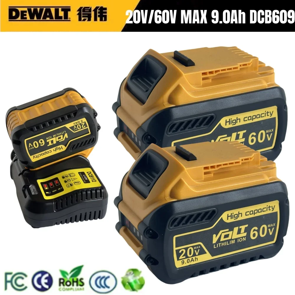 DeWalt 20V/60V MAX 9000mAH Li-ion Battery，DeWalt DCB547-XJ DCB200 DCB201 Tool Batteries