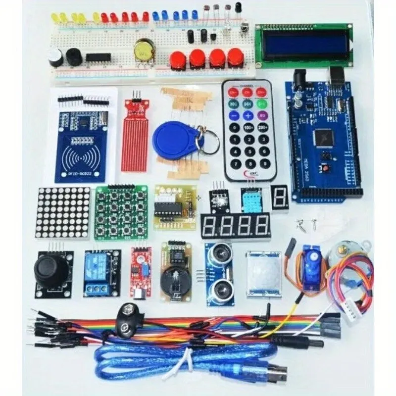 

New MEGA2560 R3 starter kit motor servo RFID Ultrasonic Ranging relay LCD for arduino