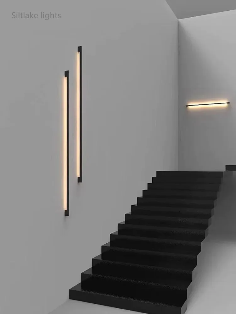 Nordic modern long wall lamp LED wall lamp indoor living room bedroom background wall lamp home decoration lamp 90V240V