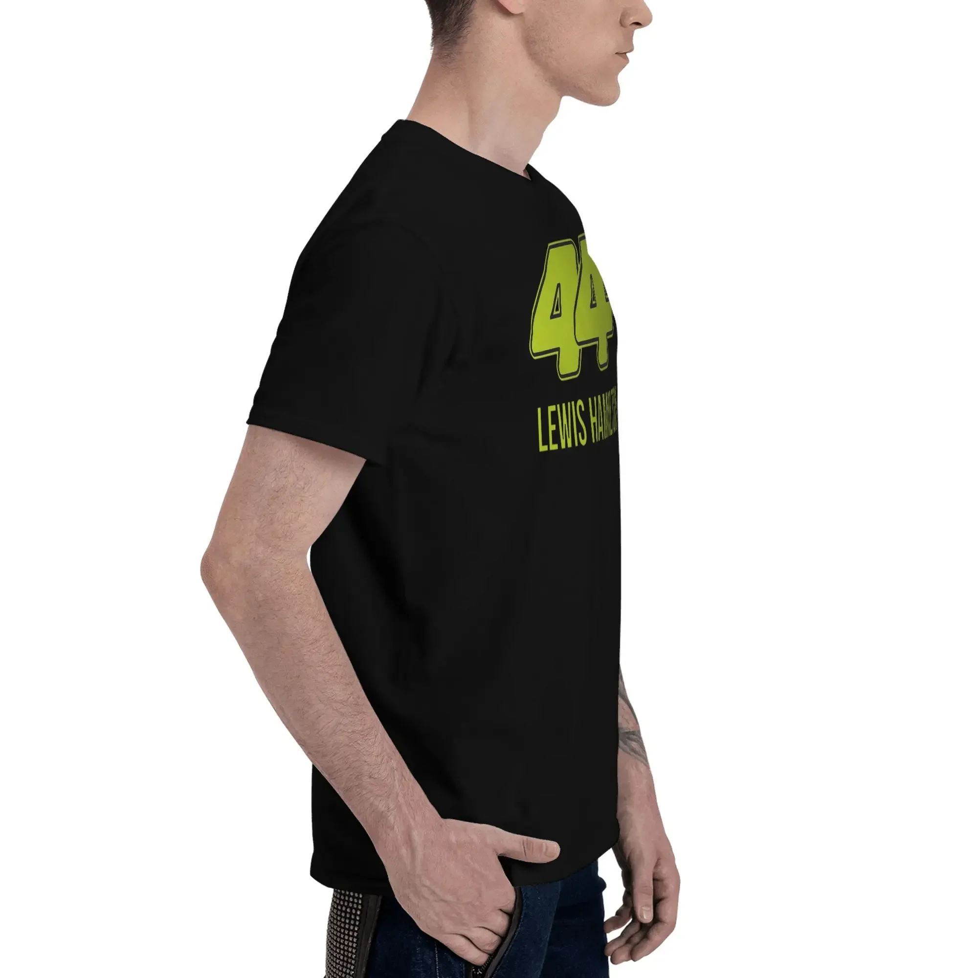 Lewis Hamilton 44 Men T-Shirt Plus Size T Shirts Men's O-Neck Cotton Tees Short Summer Male