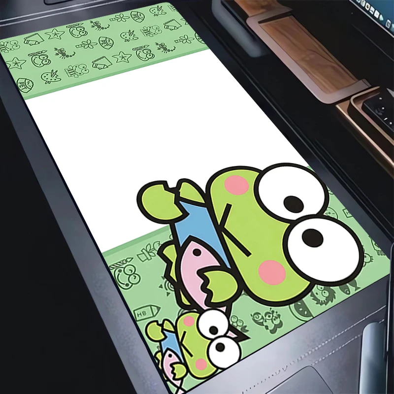 

90x40cm Mouse Pad Kawaii Desk Mats PC Gaming Accessories Kero Kero Keroppi Smooth Wear-resistant MousePads Laptop Keyboard Mat