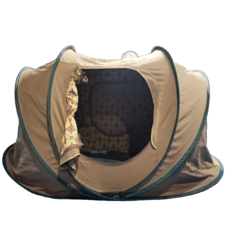 Automatic Pop-up Cotton Canvas Camping Outdoor Tent Deluxe Camping Waterproof Camping 1-2 People Hiking Beach Folding Tent