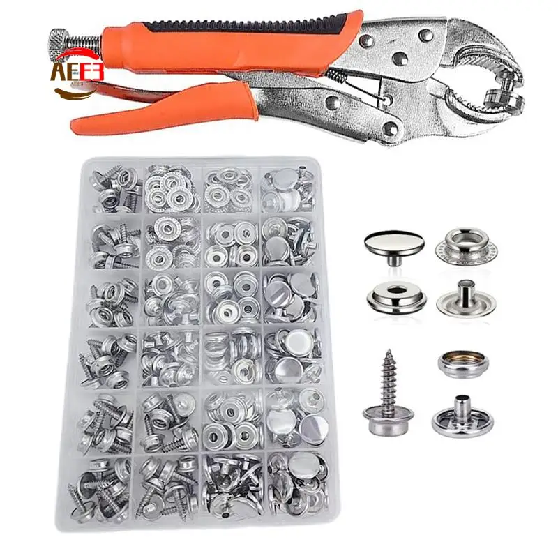 

AEE3-Набор застежек, регулируемые плоскогубцы, набор инструментов для застежек + набор застежек с набором кнопок для холста, чехлов для лодок