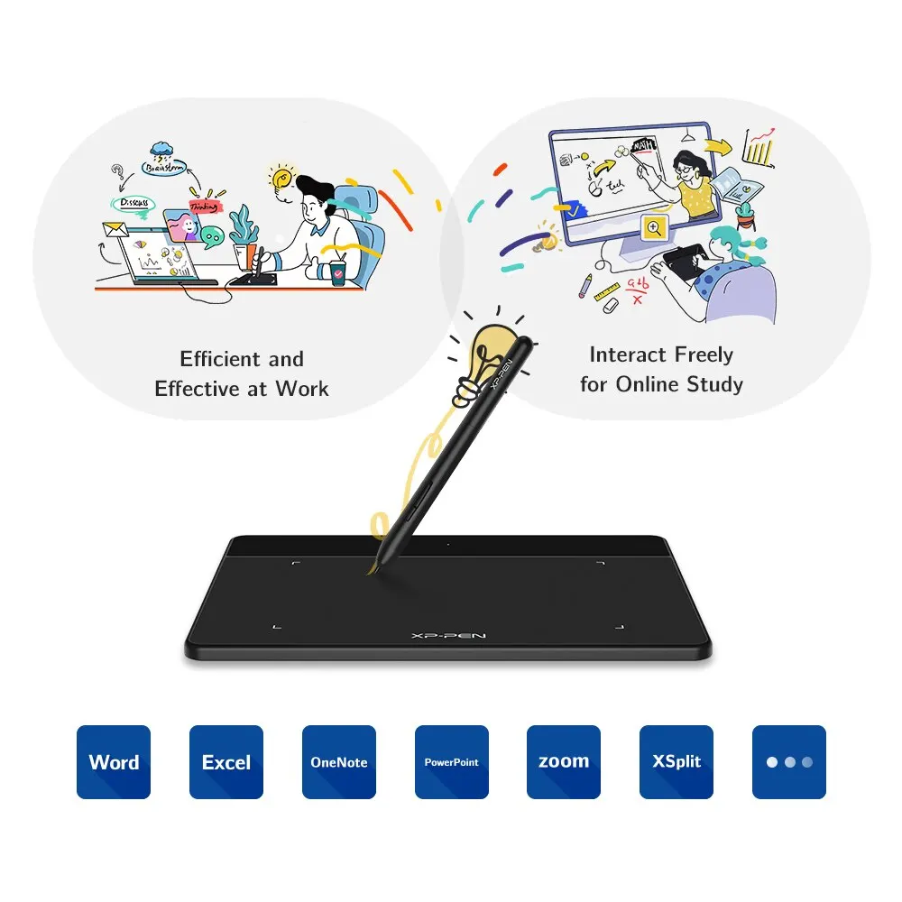 XPPen Graphics Tablet Deco Fun XS Digital Drawing Pen Tablet with 8192 Levels for OSU Online Education Windows Mac