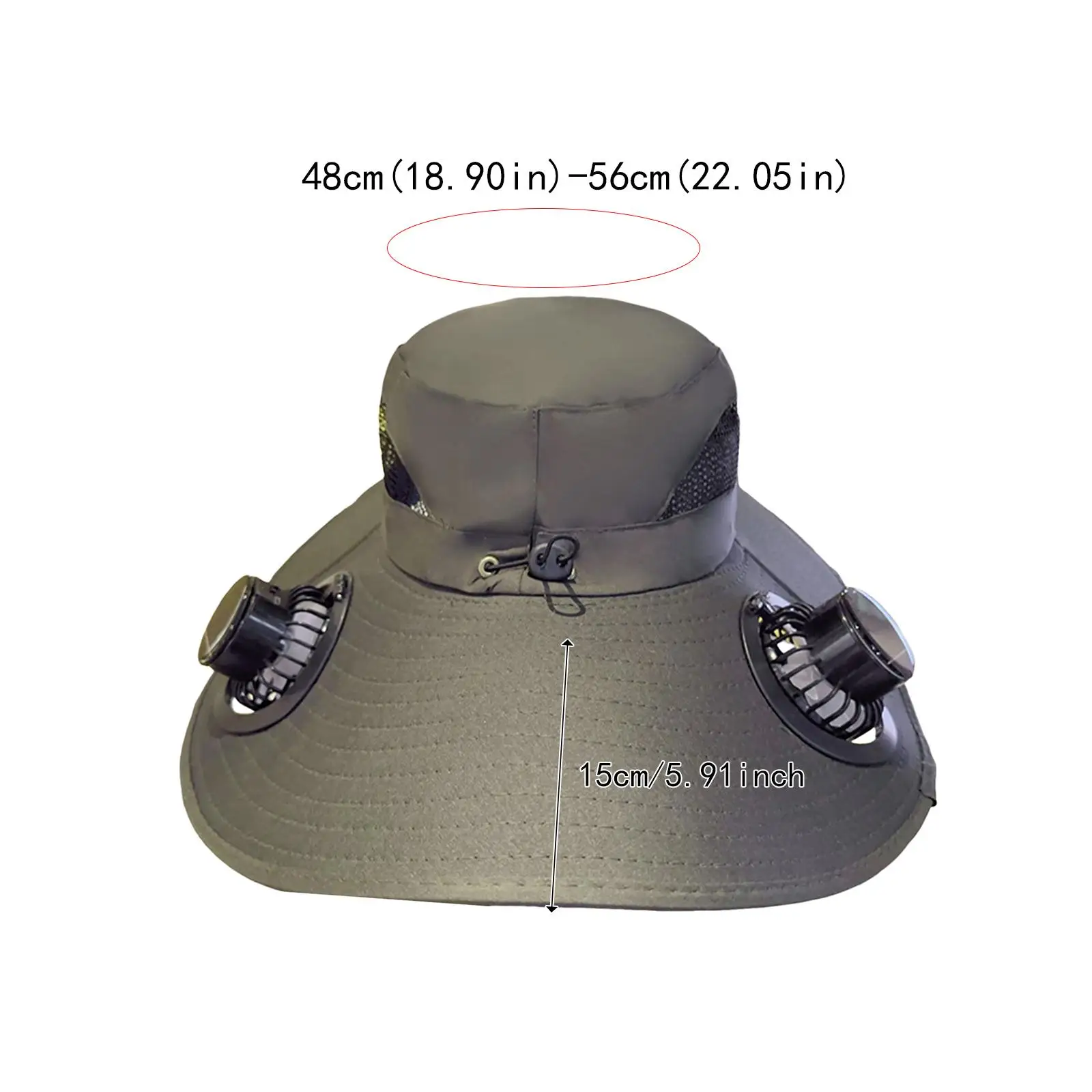 قبعة مروحة تعمل بالطاقة الشمسية USB تعمل بالطاقة الشمسية قبعة دلو عالمية للمشي على الشاطئ في الهواء الطلق #6