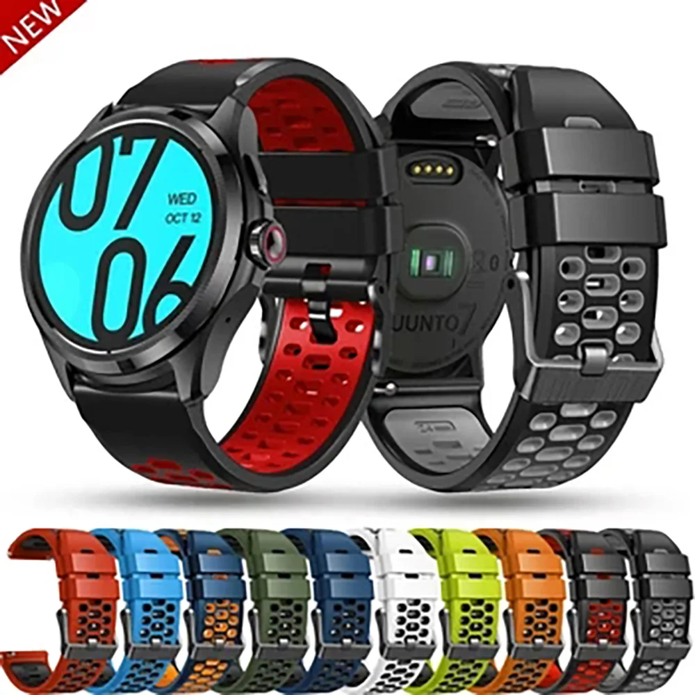 24mm Silikon Armbanduhr Band Straps Für TicWatch Pro 5 Ersatz Armband Für TicWatch Pro5 Smartwatch Armband Gürtel correa